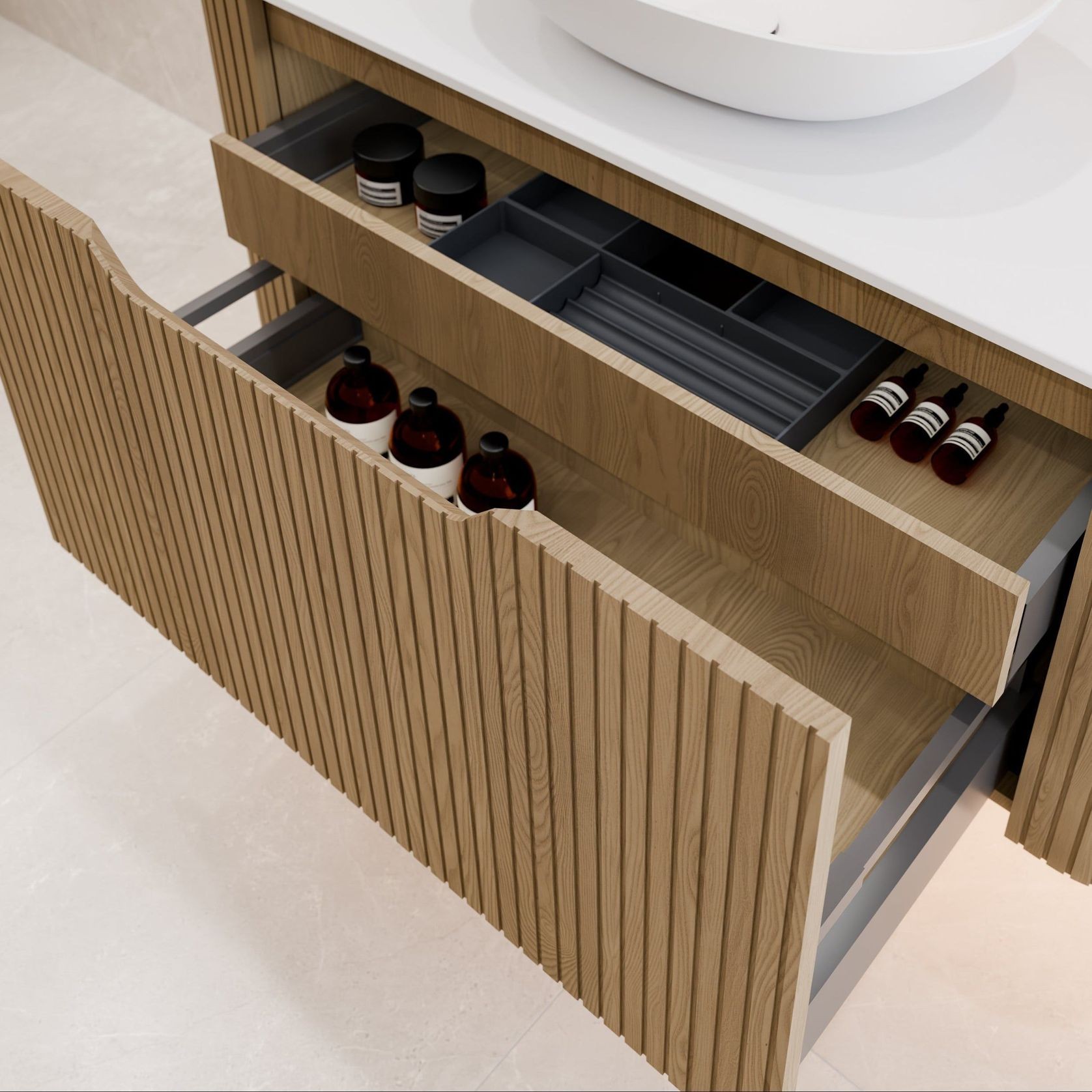 Aria 750 Wall Hung Vanity | Inset Basin gallery detail image