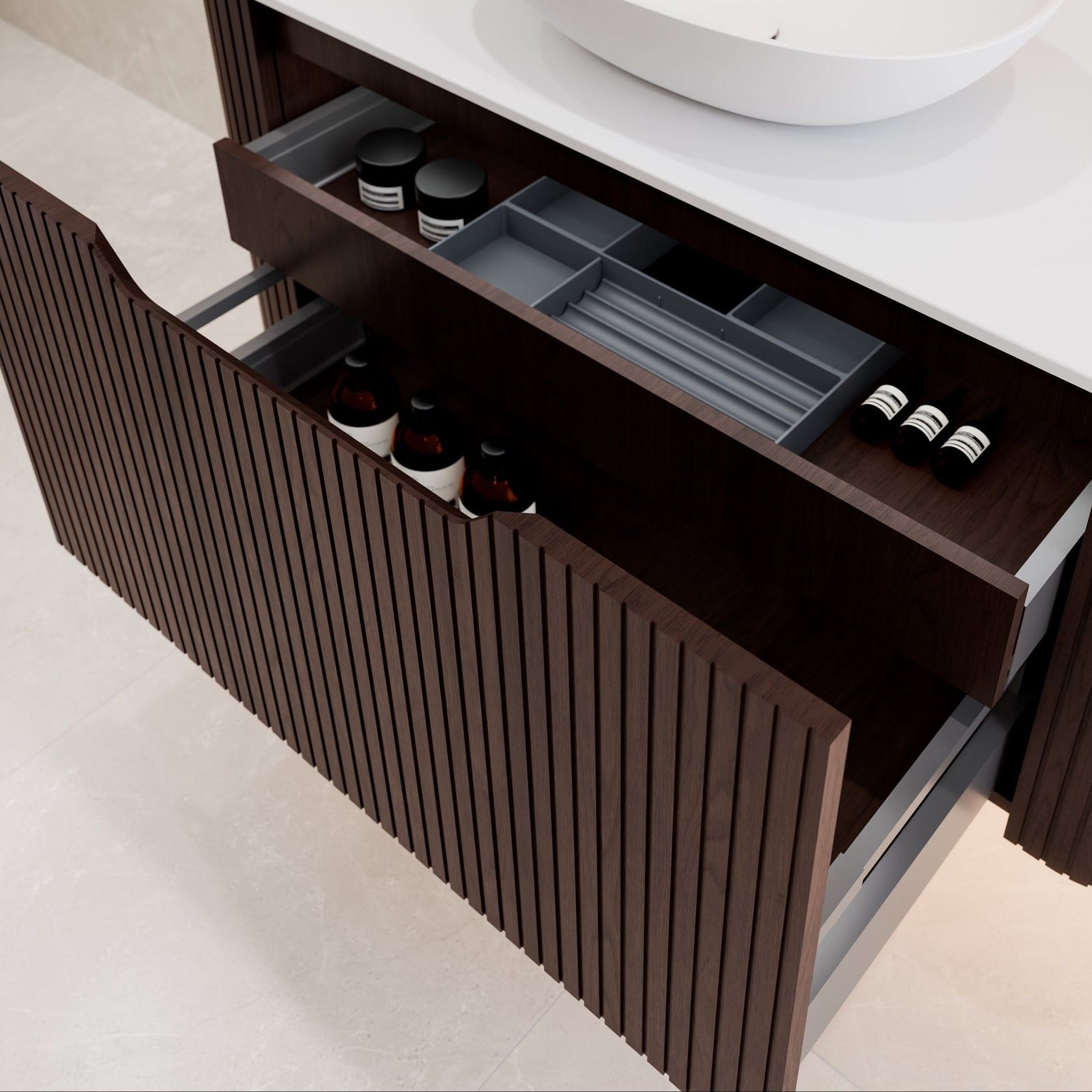 Aria 1200 Wall Hung Vanity | Inset Basin gallery detail image