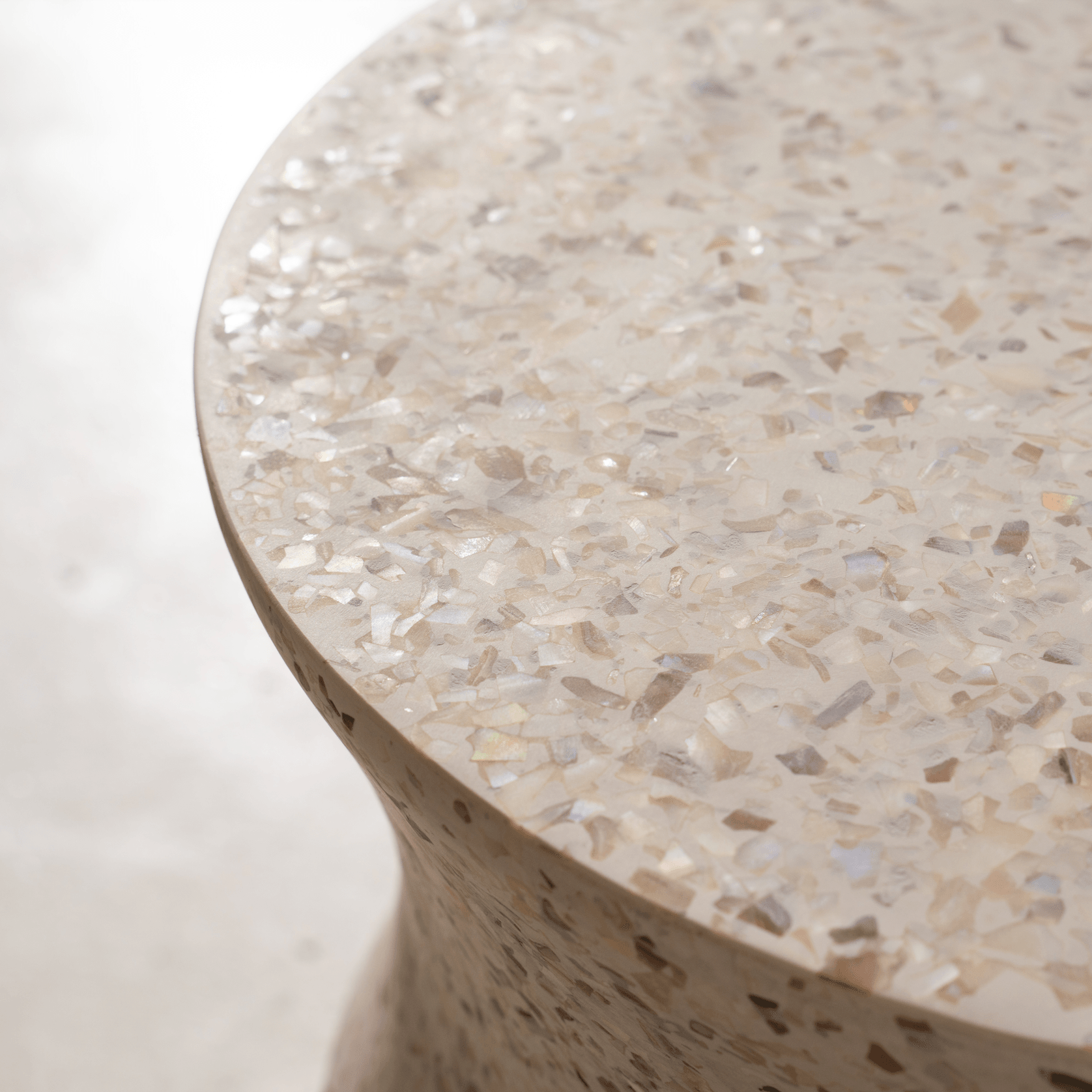 Sindri Lightweight Shell Finish Side Table gallery detail image