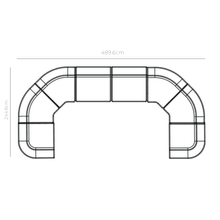 Stretch U Shape Modular Sofa - Fossil Eucalyptus gallery detail image