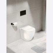 Flow Typhoon Inwall Toilet Suite |Brushed Gunmetal Btn gallery detail image