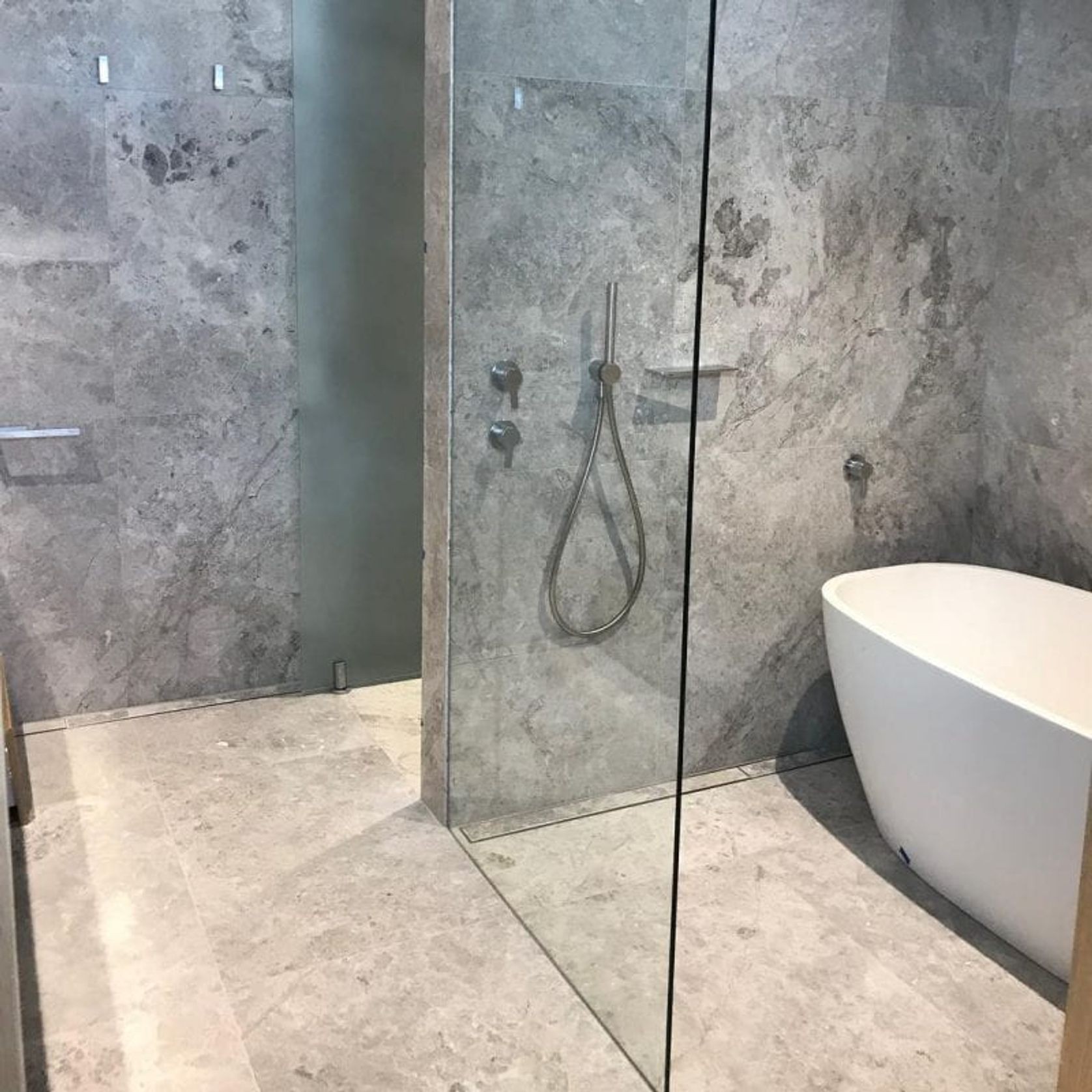 Tundra Grey Honed Limestone Tiles gallery detail image