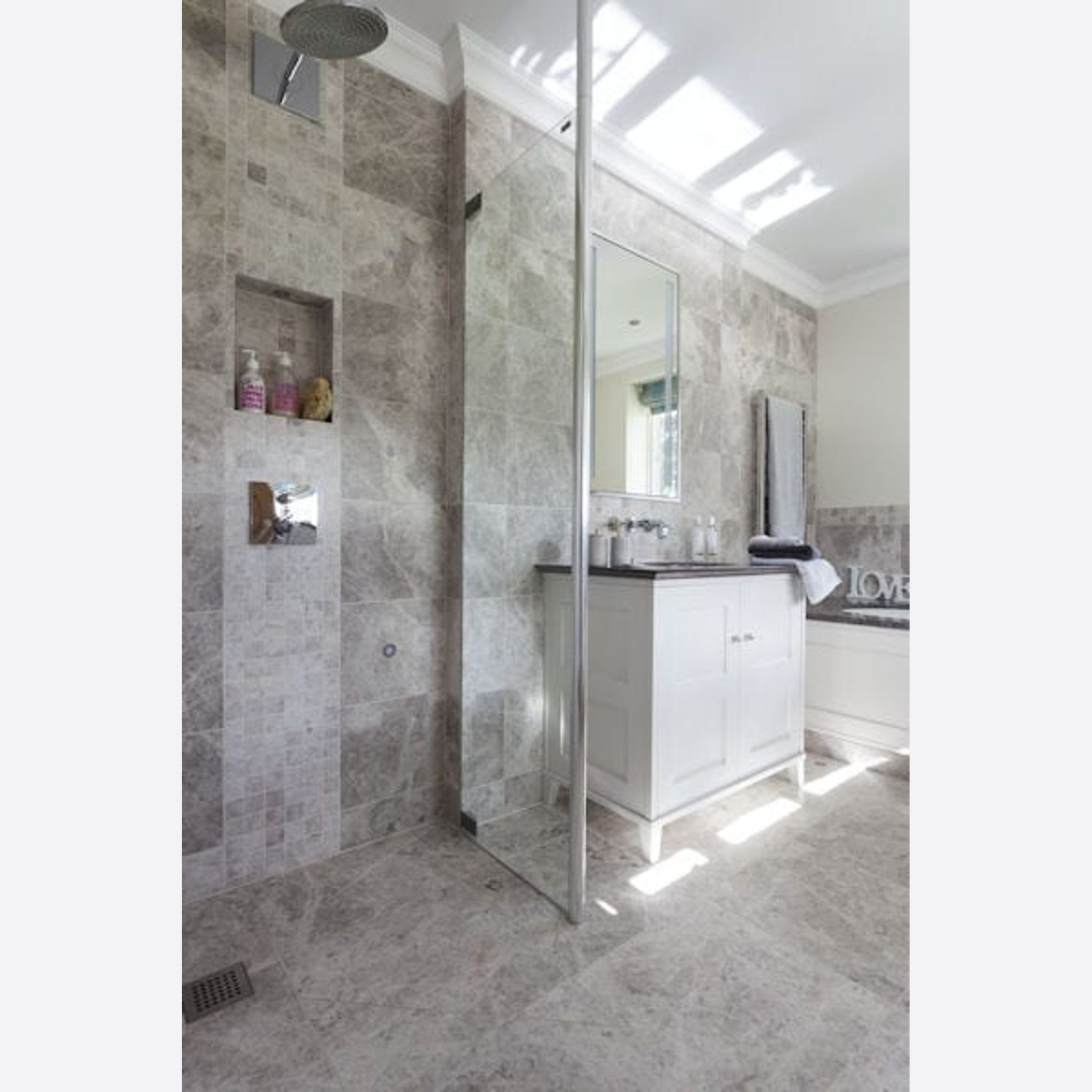 Tundra Grey Honed Limestone Tiles gallery detail image