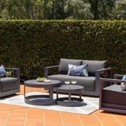 Wanaka 2-Seater Lounge Set - Charcoal gallery detail image