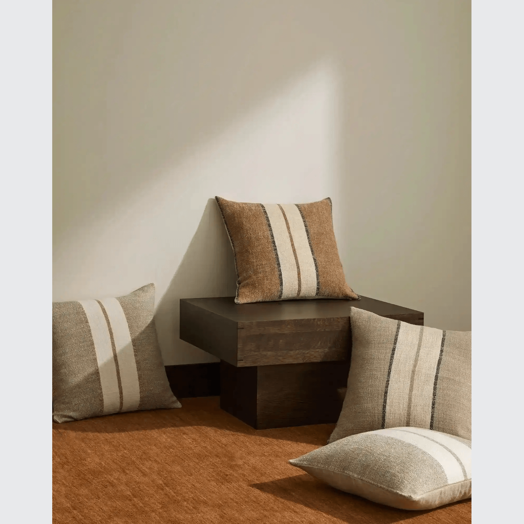 Weave Home Ottavio Cushion - Laurel | Textured Stripe gallery detail image