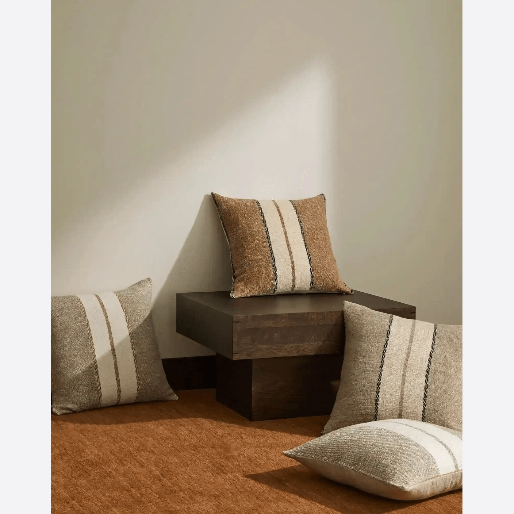 Weave Home Ottavio Cushion - Laurel | Textured Stripe gallery detail image