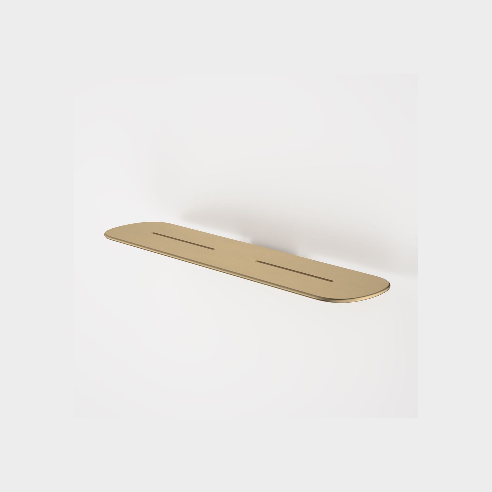 Contura II Bathroom Shelf | Brushed Brass gallery detail image