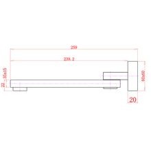 Bath/Basin Wall Spout Matte Black gallery detail image