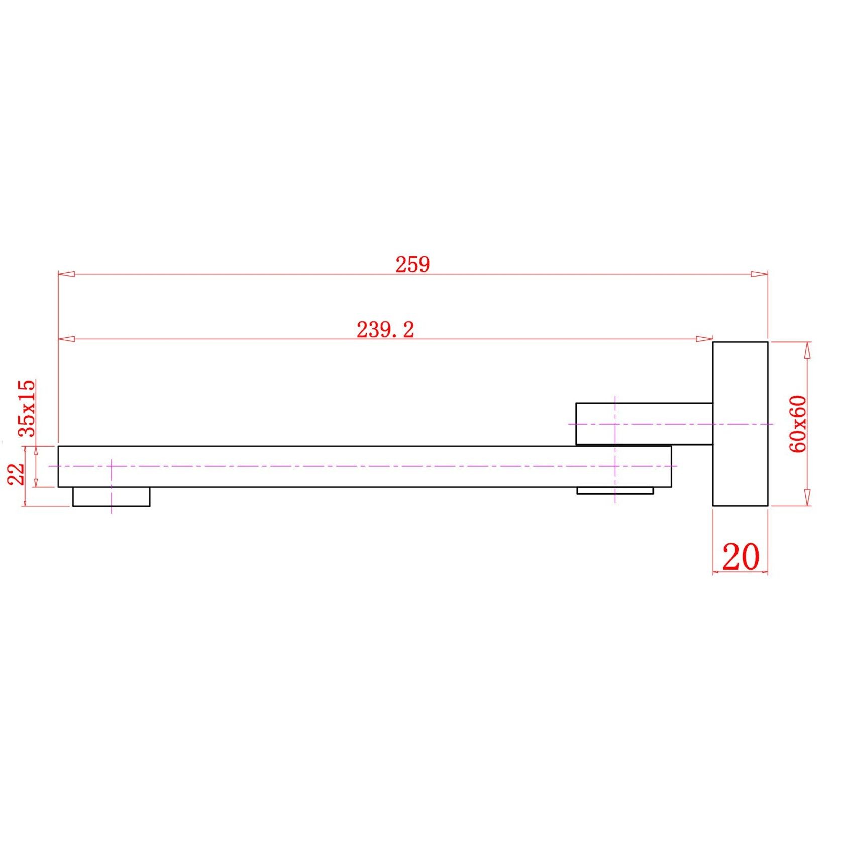 Bath/Basin Wall Spout Matte Black gallery detail image
