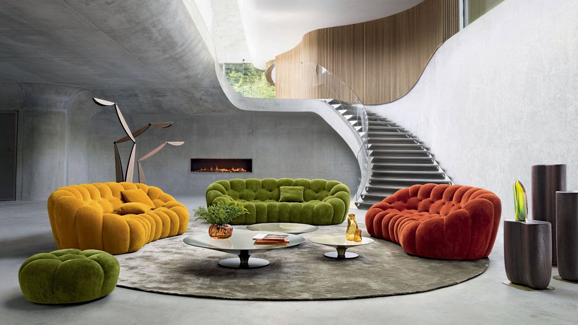 Bubble Curved Large Ottoman gallery detail image