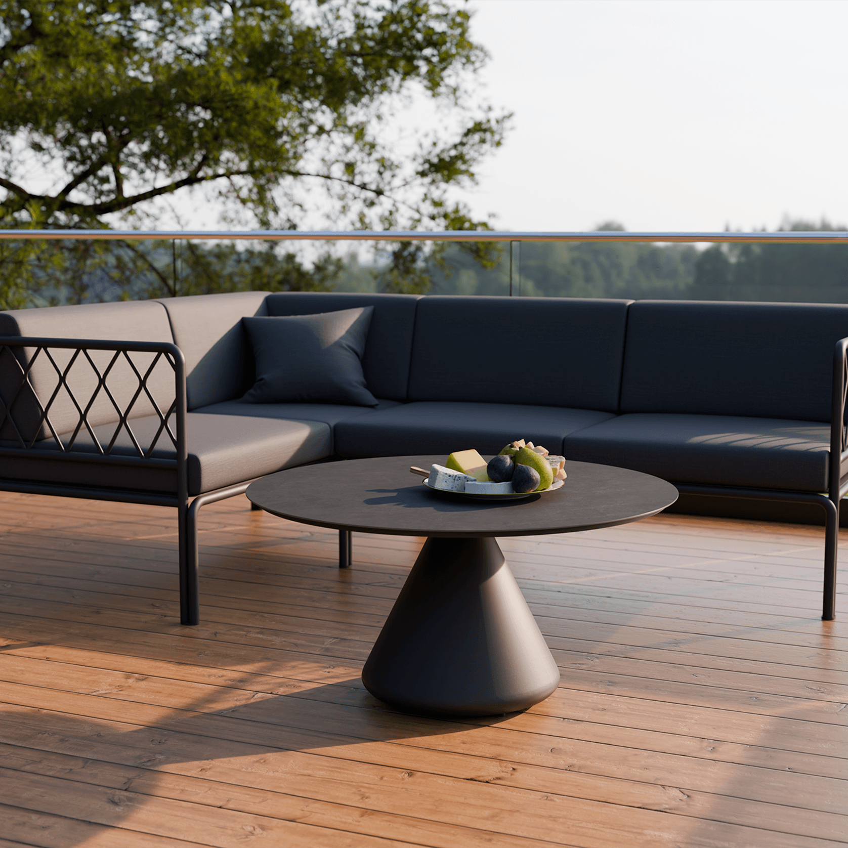 Kora Coffee Table 90cm Dia - CERAMIC - Outdoor gallery detail image