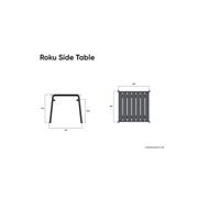 Roku Outdoor Low Stool Footrest in Matt Charcoal gallery detail image