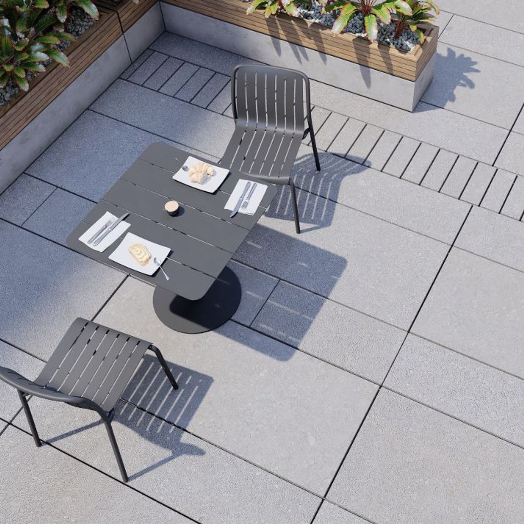 Roku Outdoor Dining Chair in Matt Charcoal gallery detail image