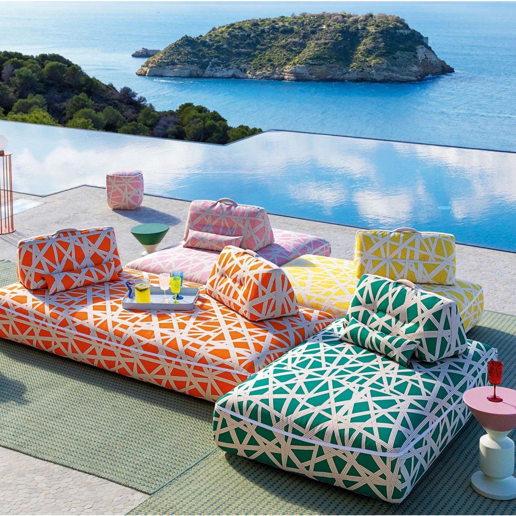 Formentera Nastri Canvas Cushion gallery detail image