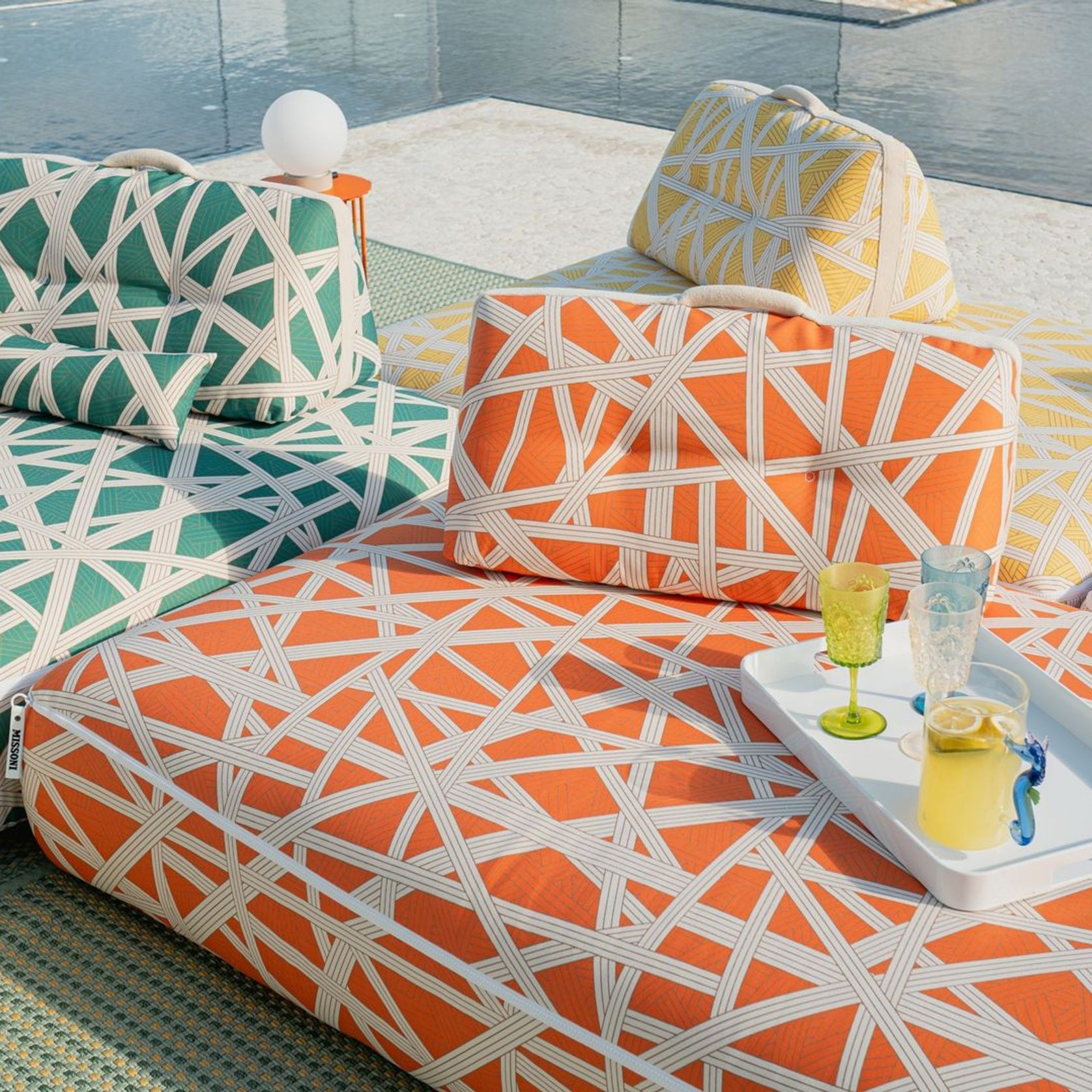 Formentera Nastri Canvas Cushion gallery detail image