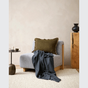 Baya Dover Cushion - Leaf | Lumbar with Fringe gallery detail image