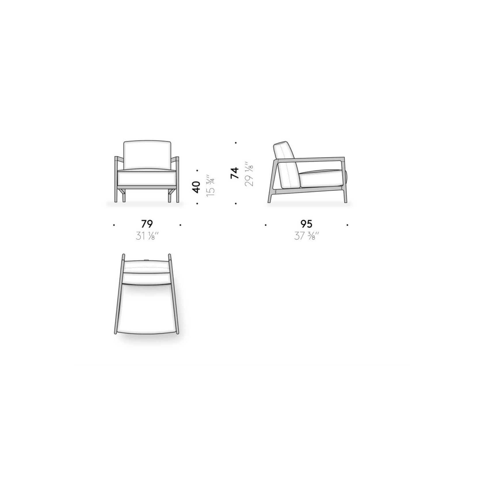 Everyday Life Narrow Armchair Outdoor by DePadova gallery detail image