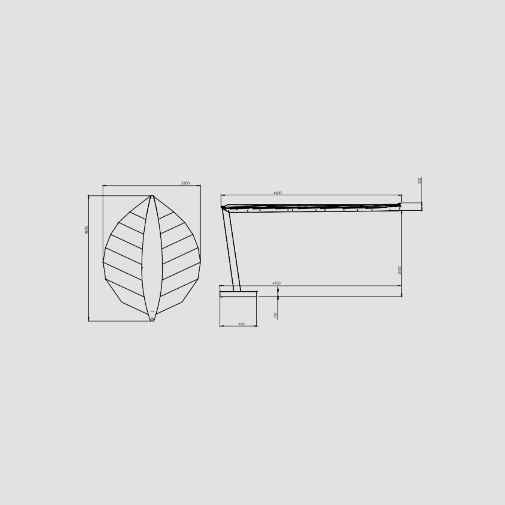 Leaf Outdoor Shade with Heat, Light & Cooling gallery detail image