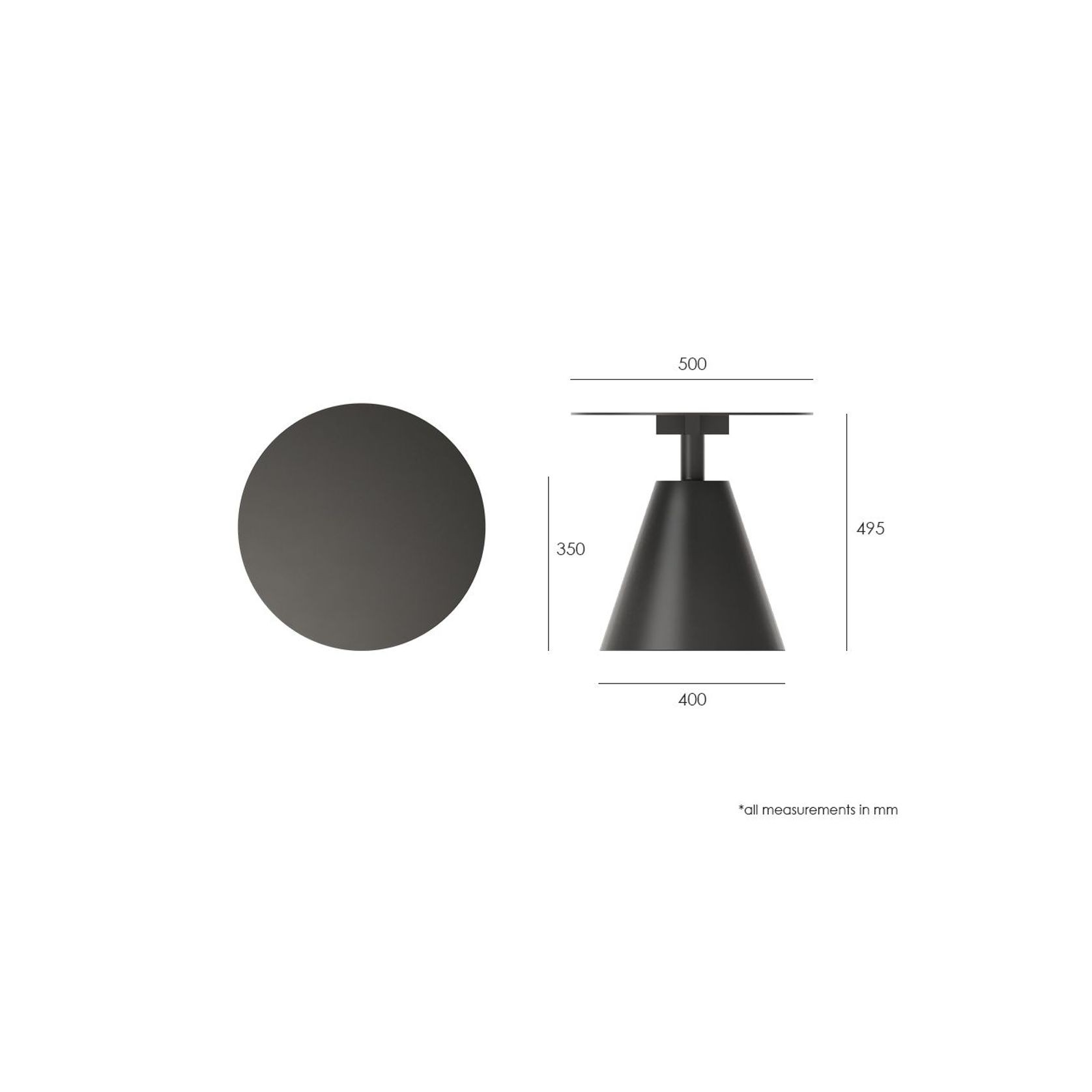 Corvo Outdoor Side Table - Charcoal gallery detail image