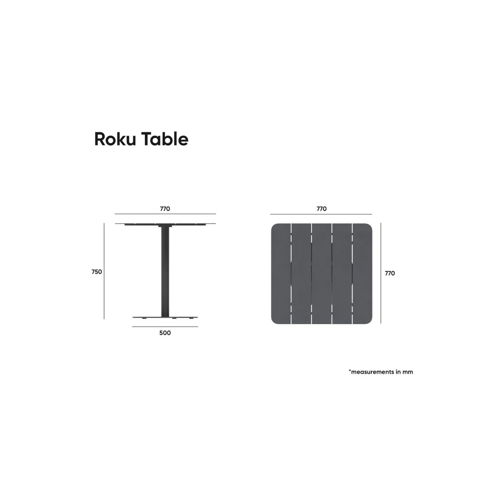Roku Cafe Table - Outdoor gallery detail image