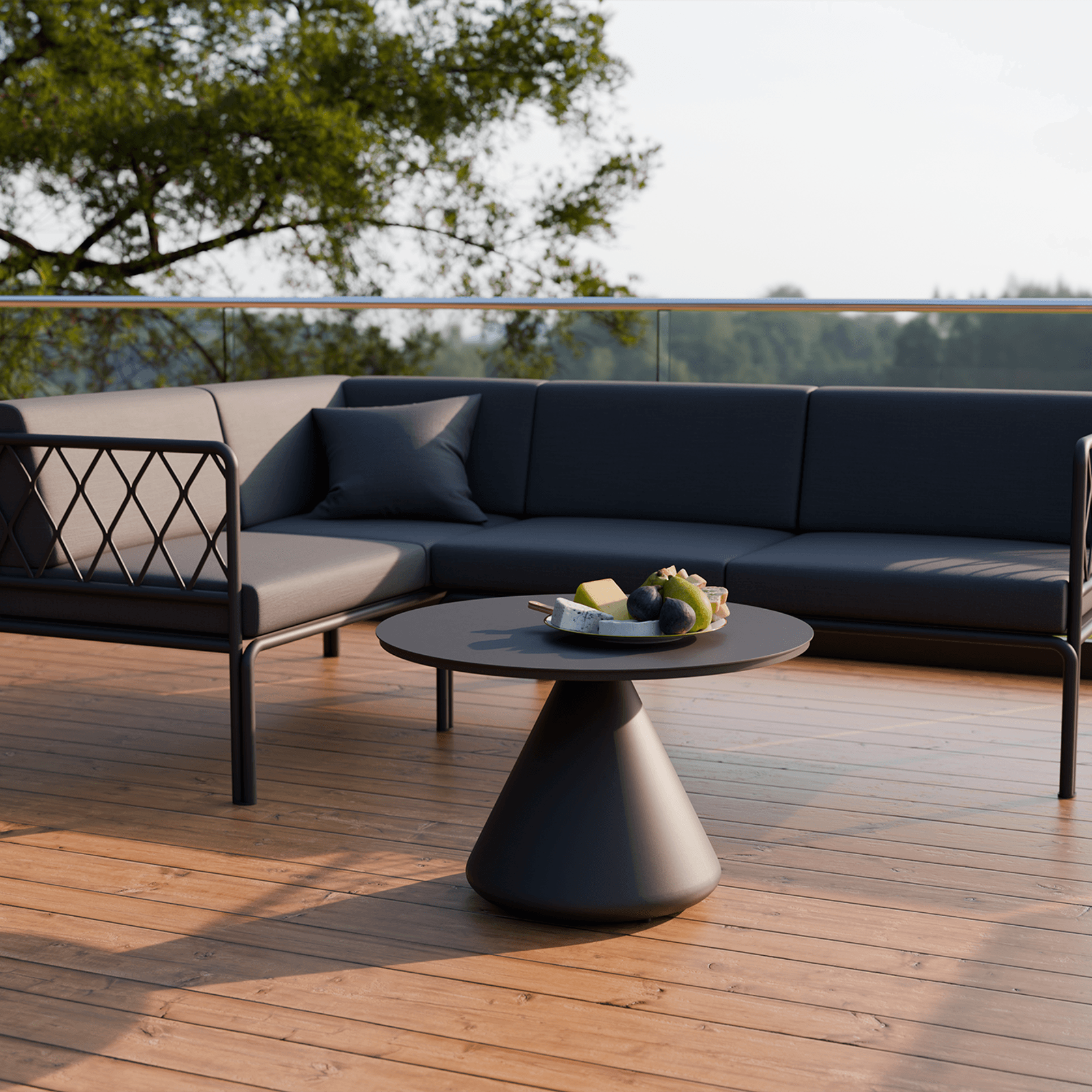 Kora Coffee table Aluminum 71CM- Outdoor gallery detail image
