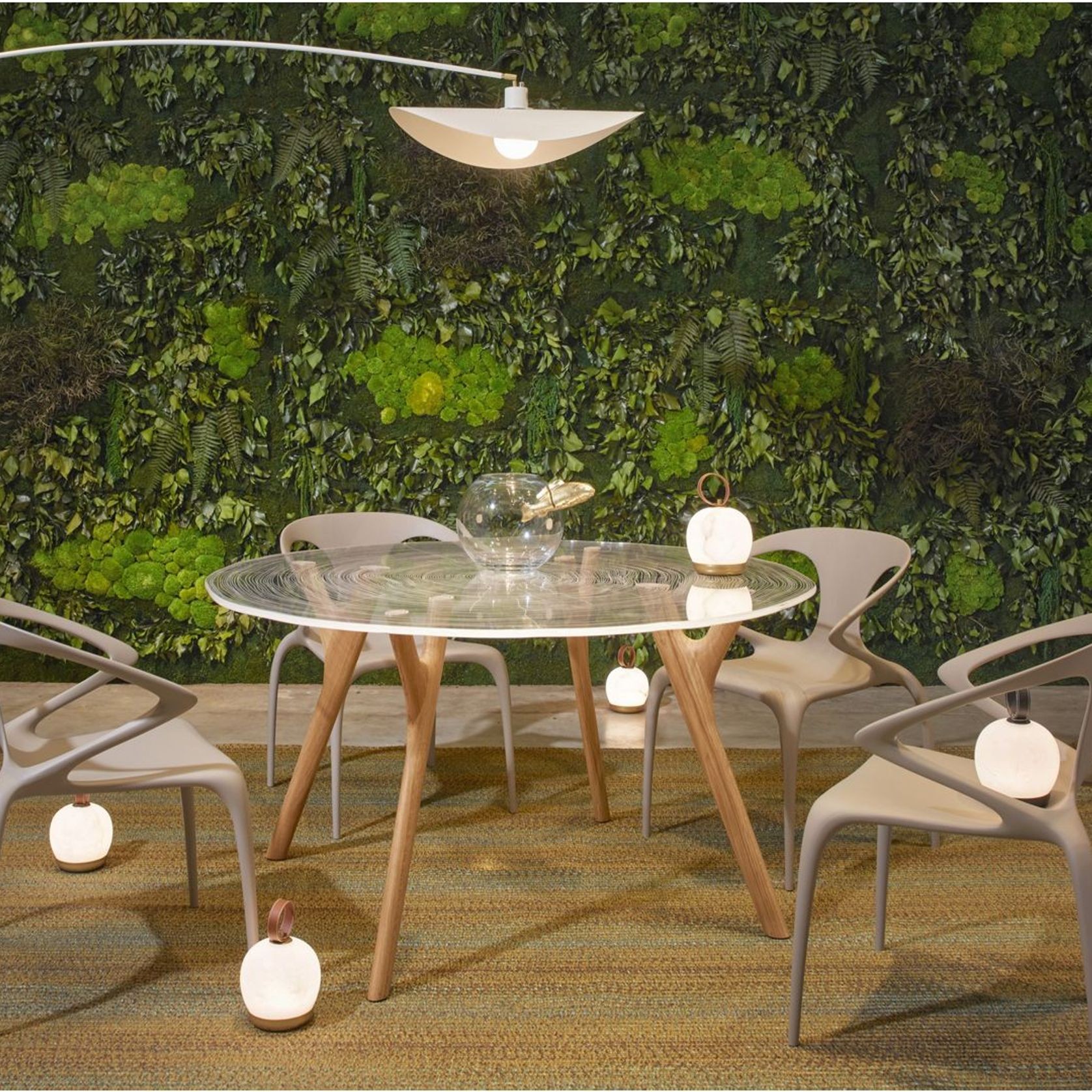 Plexiwood Outdoor Round Dining Table gallery detail image