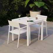 Halki Table Matt White Aluminium 77cm x 77cm gallery detail image