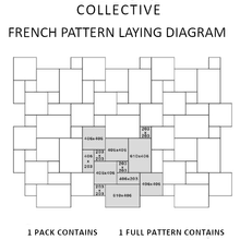 12mm Ivory Travertine French Pattern Tiles - Tumbled gallery detail image