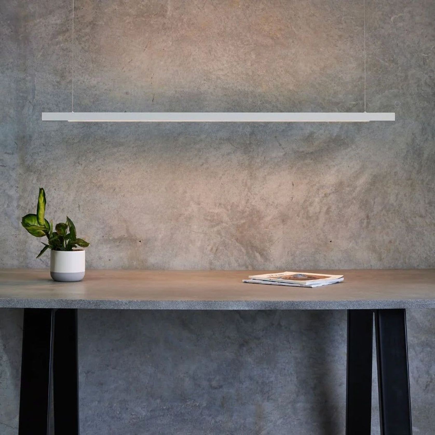 Capsühl Linear LED Linear Pendant White gallery detail image