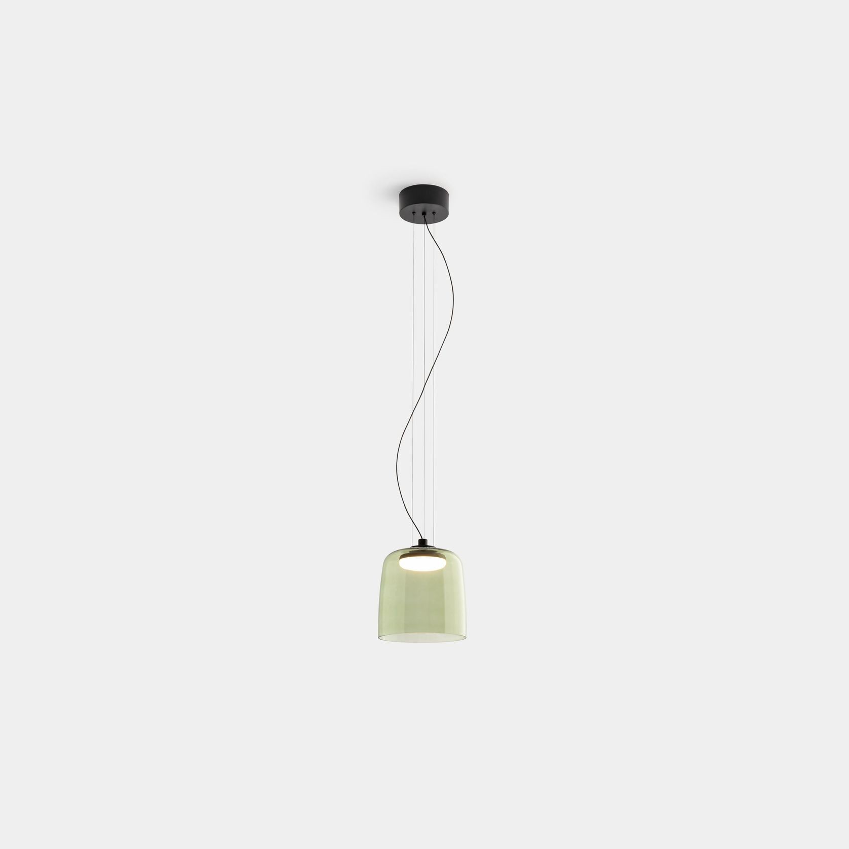 Lark 1 Shade Pendant - 22 cm in Green gallery detail image
