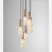 Flume Large Alabaster 6lt Pendant Light gallery detail image