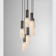 Flume Large Alabaster 6lt Pendant Light gallery detail image