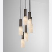 Flume Large Alabaster 6lt Pendant Light gallery detail image
