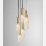 Flume Large Alabaster 6lt Pendant Light gallery detail image