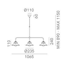 Cascina 3lt Pendant Light gallery detail image