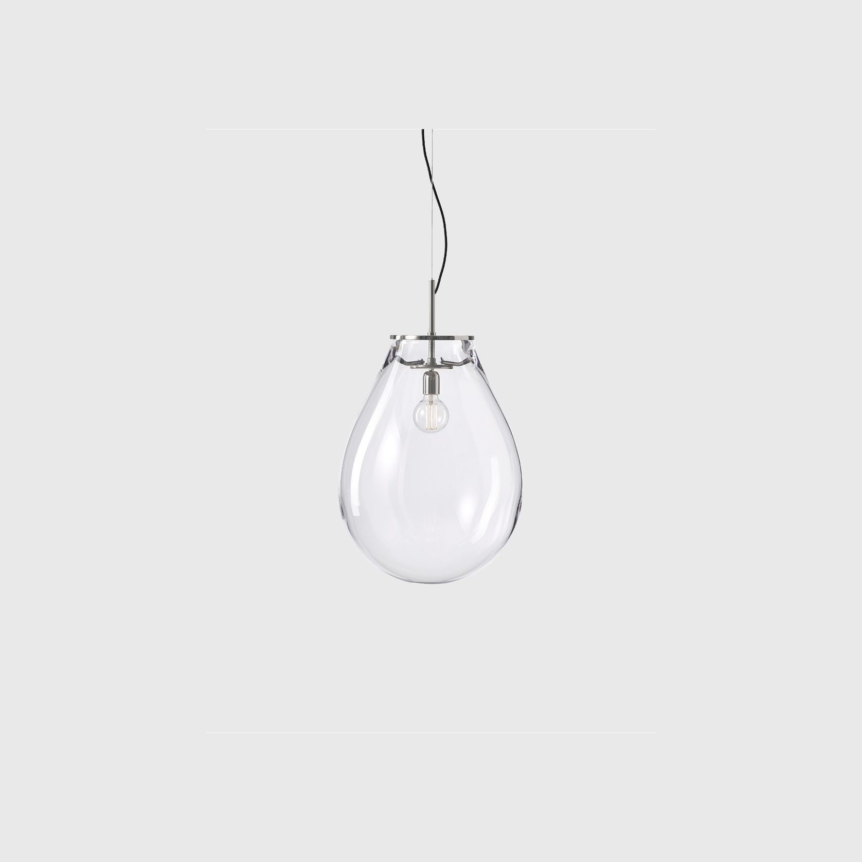 Tim Silver Pendant Light gallery detail image