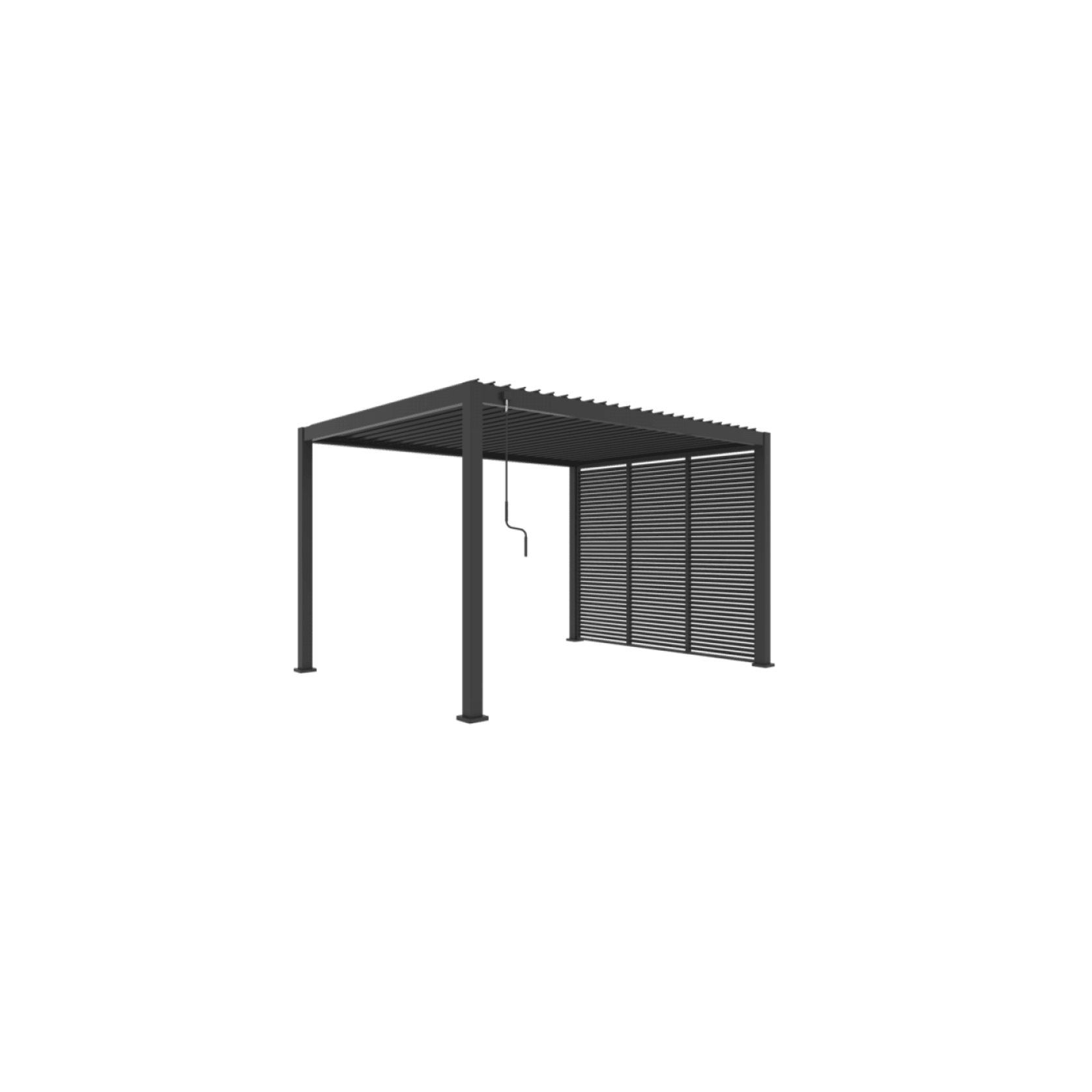 Louvred Pergola Louvre Roof Shutter Wall Dark Grey gallery detail image