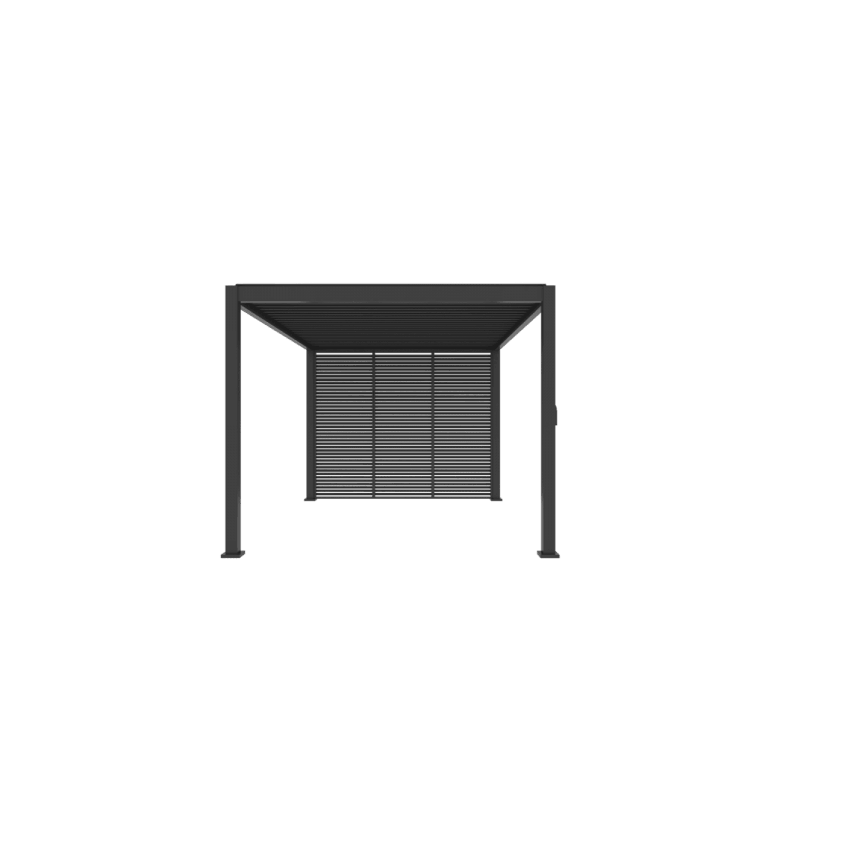 Louvred Pergola Louvre Roof Shutter Wall Dark Grey gallery detail image
