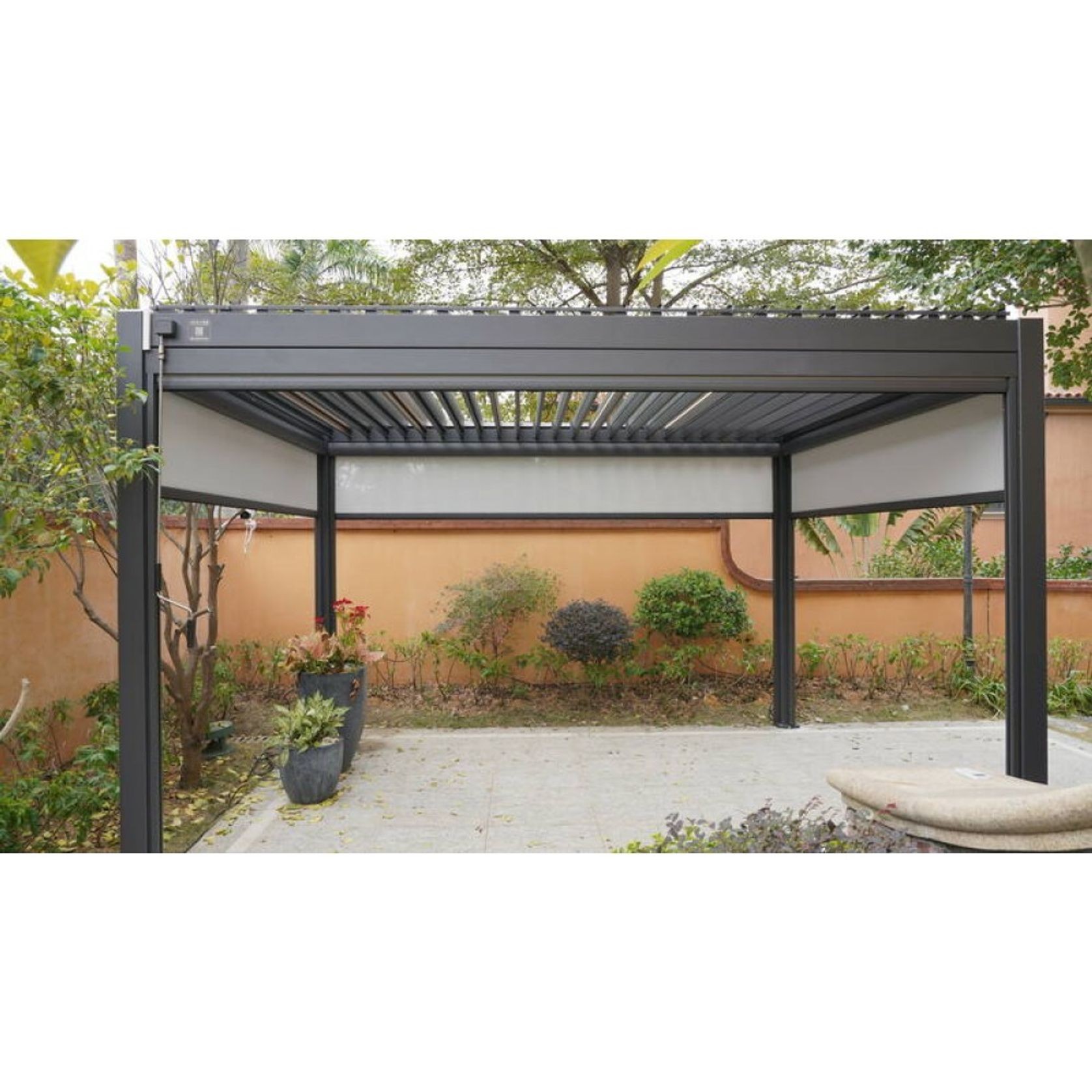 Louvred Pergola Louvre Roof Dark Grey | DTP-LR0303-GY gallery detail image