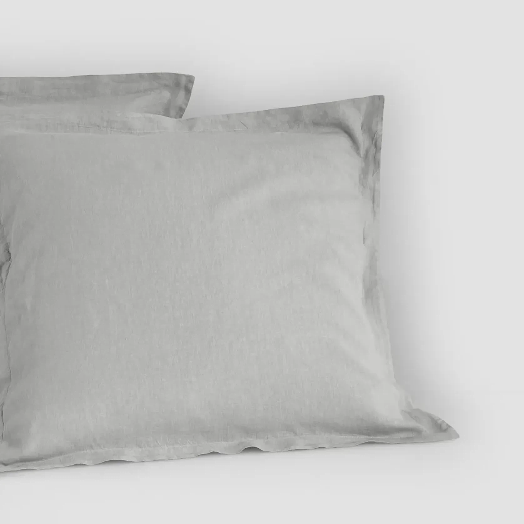 Linen Pillow Cases Stone Standard Pair gallery detail image