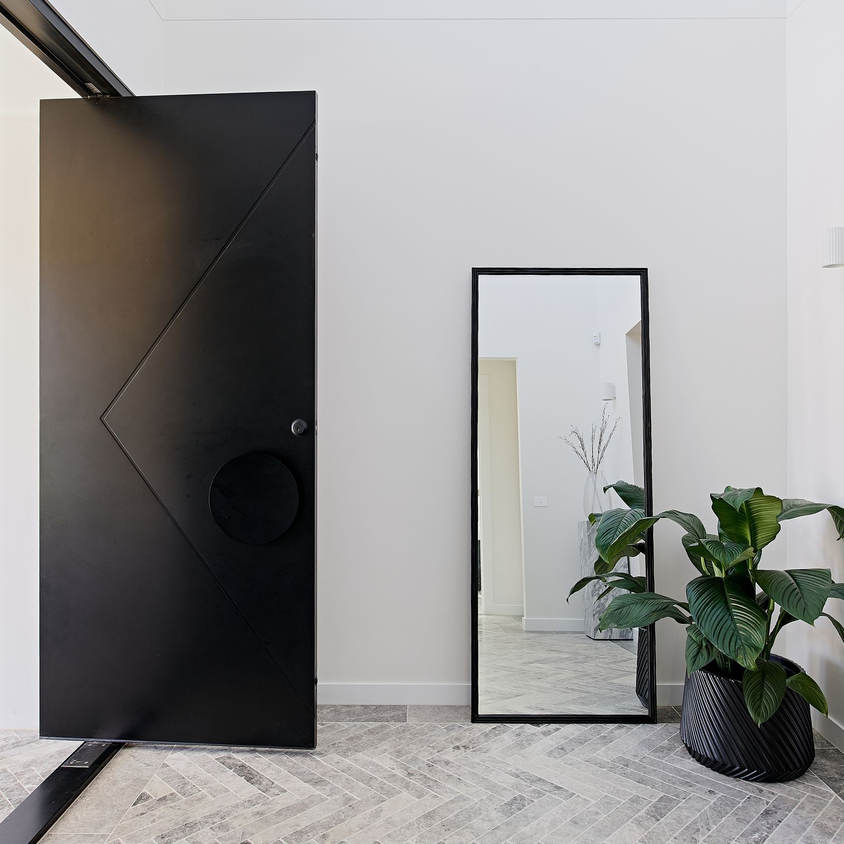 Iron Pivot Entry Doors - Galvanised FWA50 gallery detail image