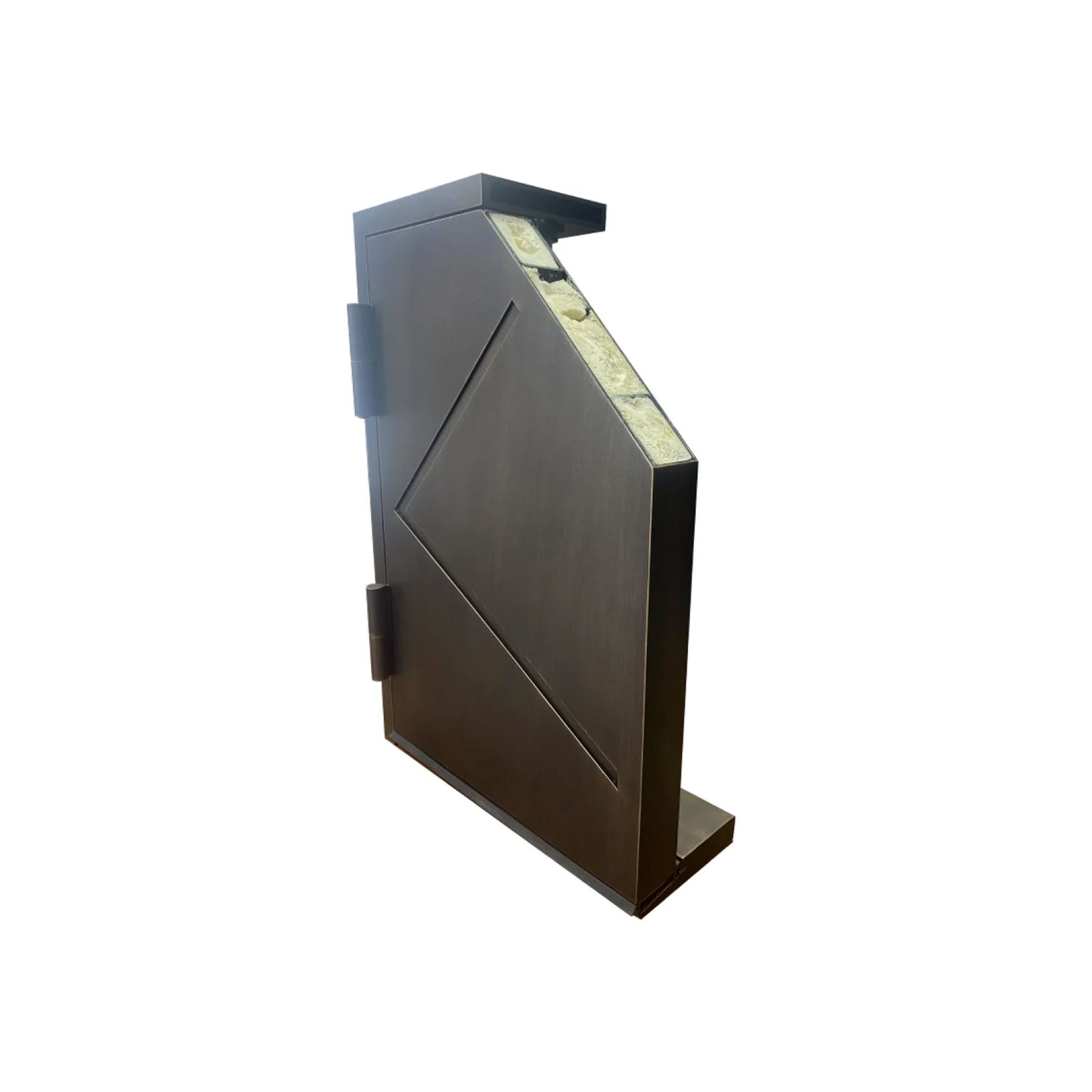 Iron Batten Pivot Entry Doors - Galvanised FWA50 gallery detail image
