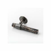 Joseph Giles - Collett Solid Brass & Marble Door Lever Handle With Round Rose gallery detail image