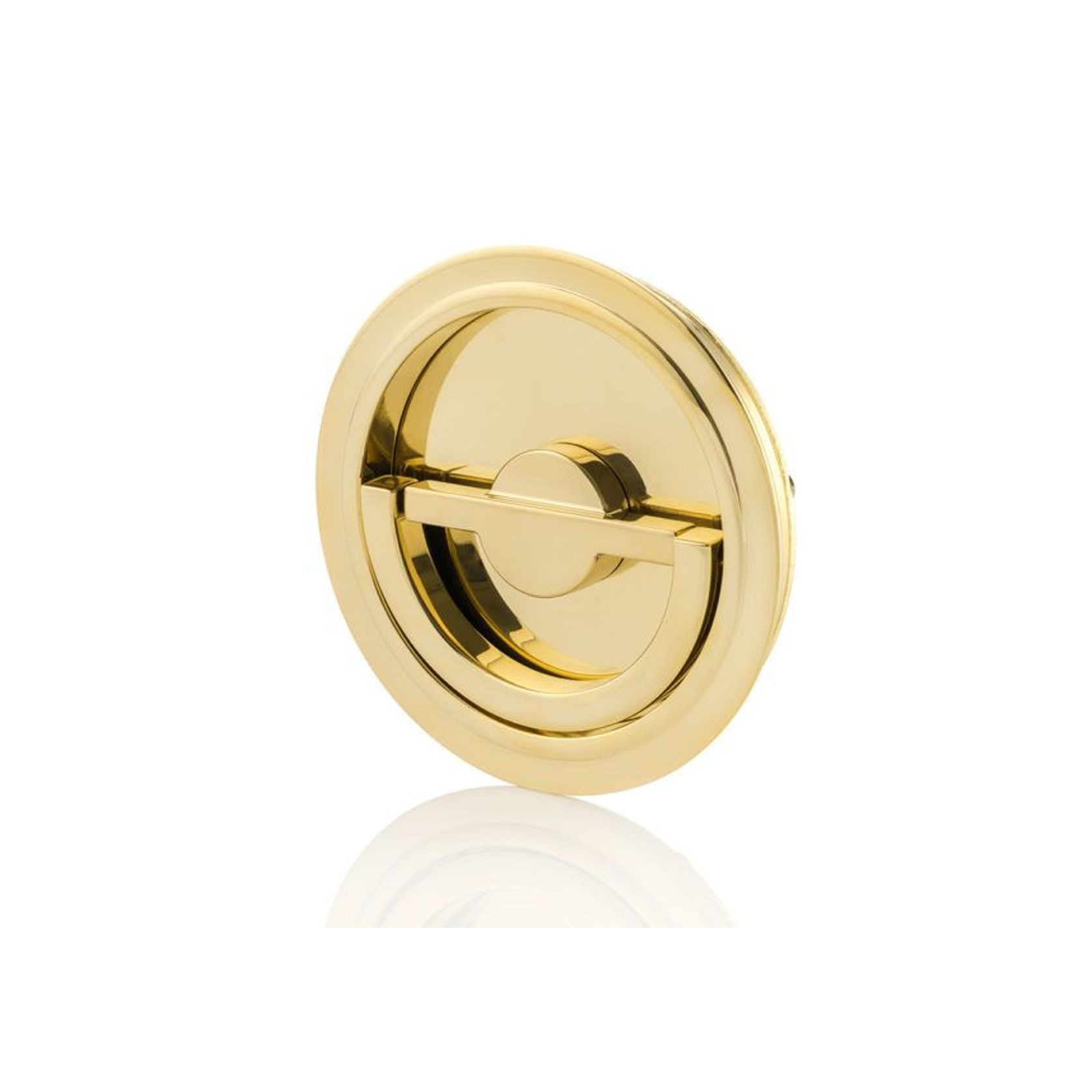 Joseph Giles - Solid Brass Sliding Door Round Recessed Pull gallery detail image