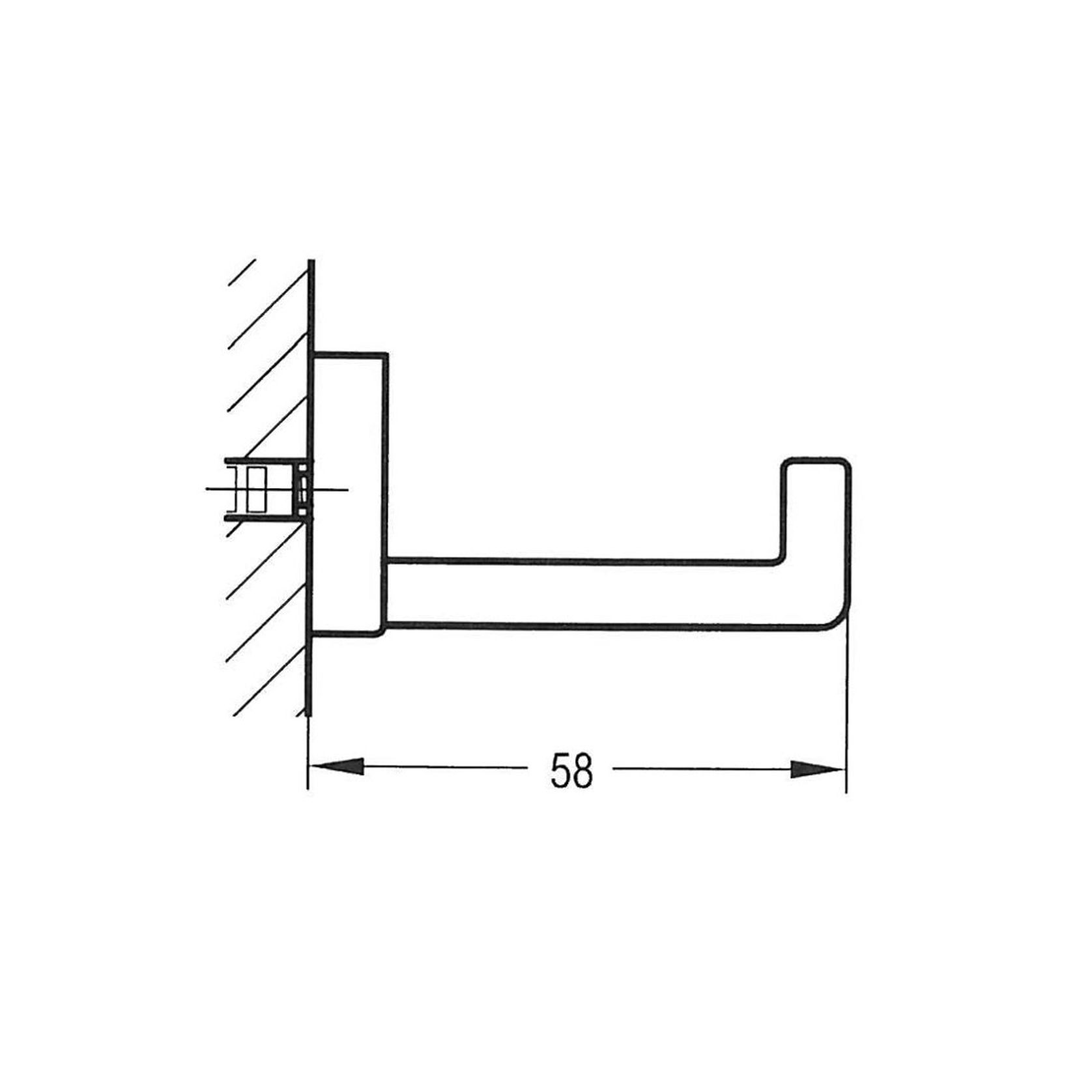 Cubic Robe Hook Chrome gallery detail image