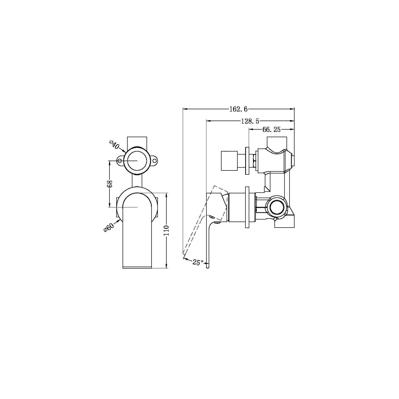 Bianca Shower Mixer & Divertor Back Plate | Chrome gallery detail image