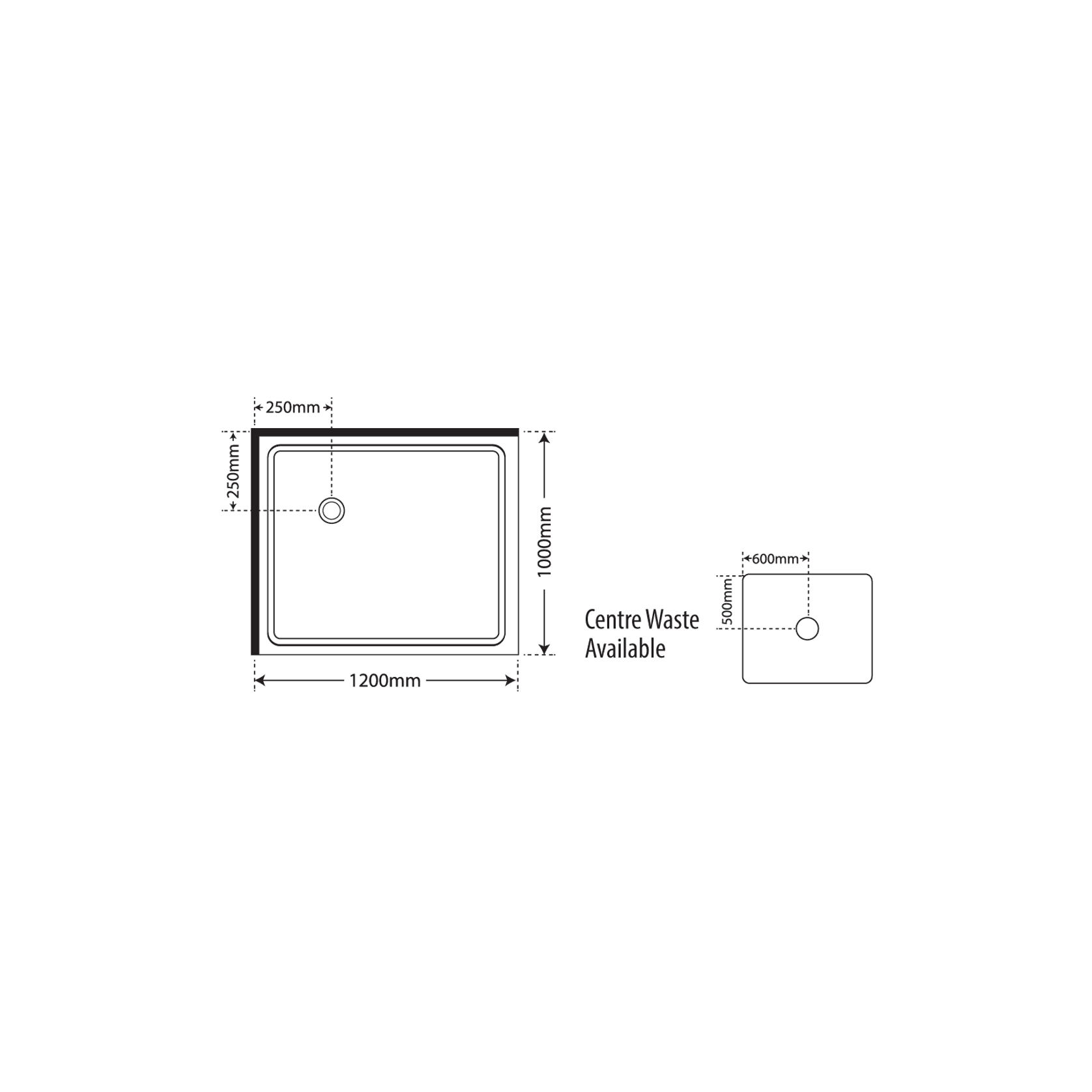 Horizon 2 Sided Sliding Door Shower with Grey Glass gallery detail image