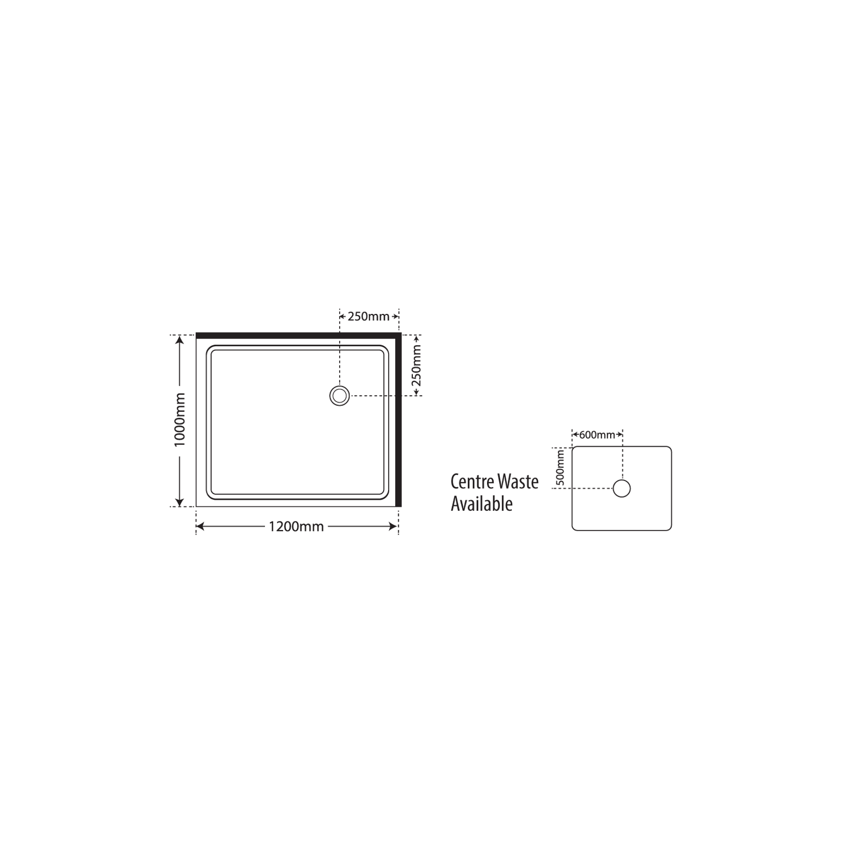 Horizon 2 Sided Pivot Door Shower gallery detail image