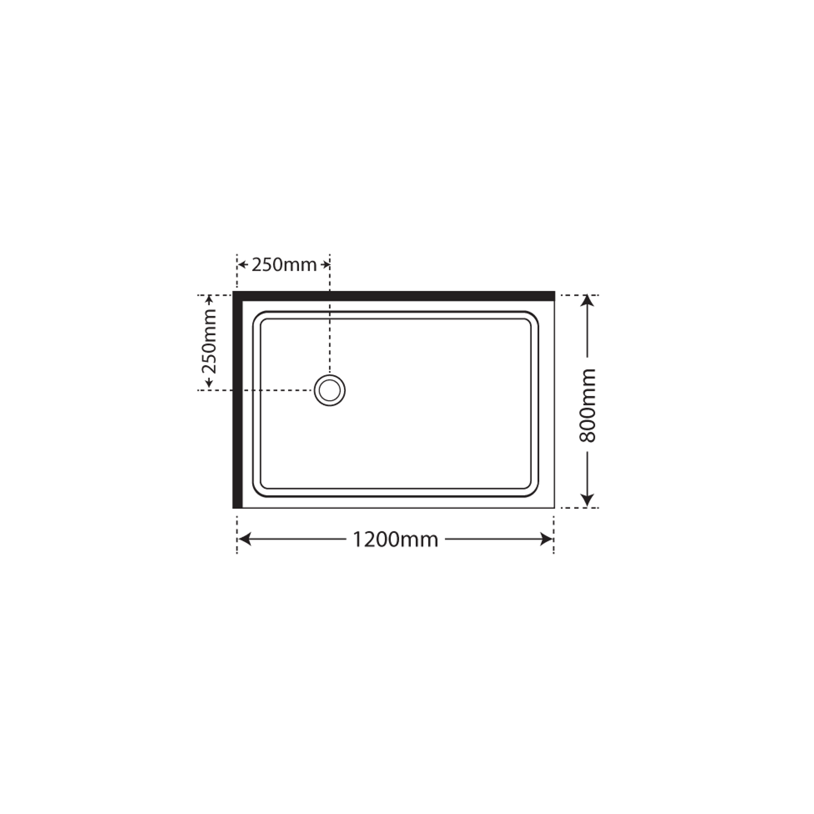 Horizon 2 Sided Sliding Door Shower with Grey Glass gallery detail image