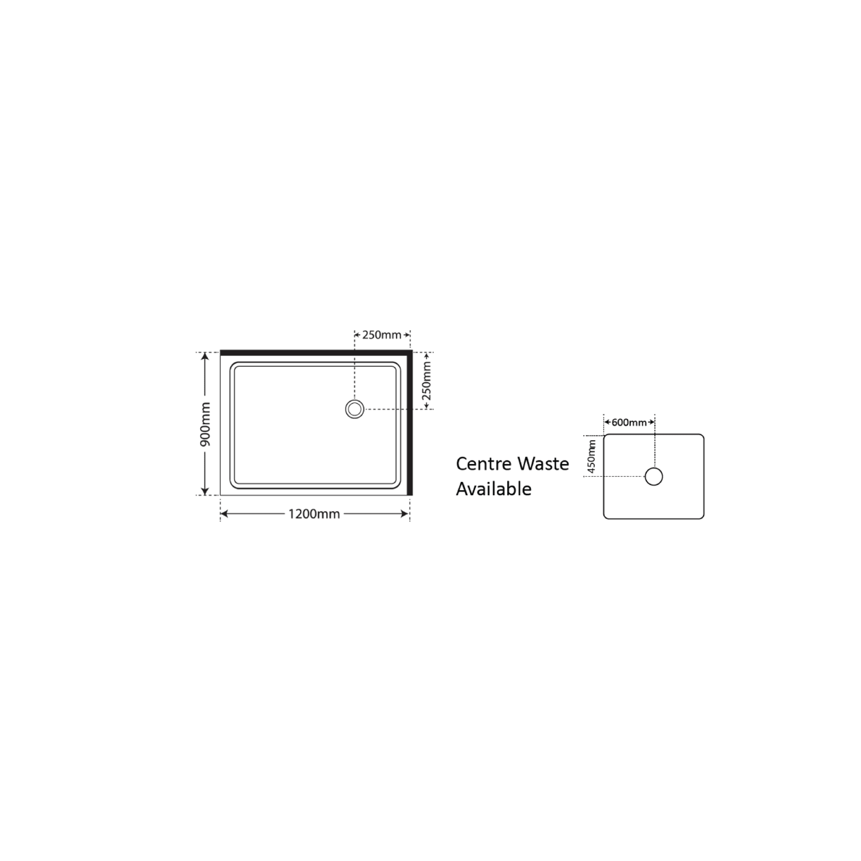 Horizon 2 Sided Sliding Door Shower with Grey Glass gallery detail image